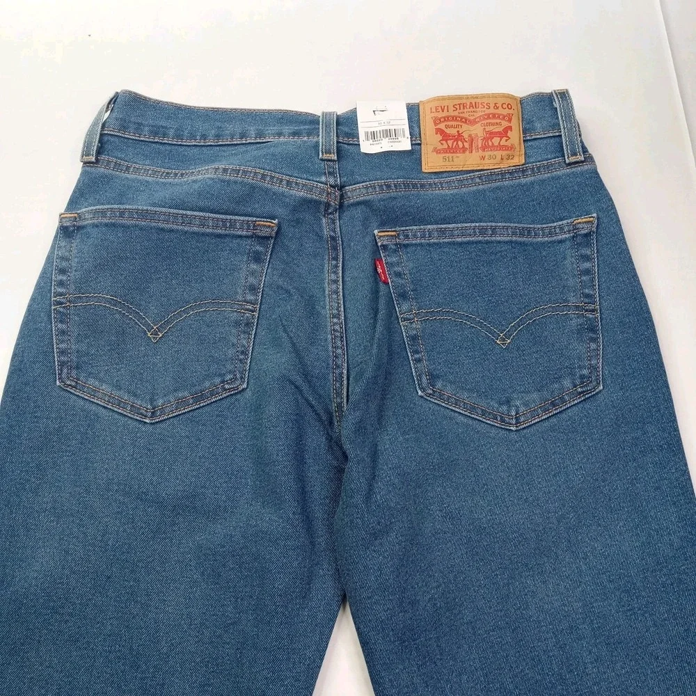 Levi's 511 Slim Fit Jeans Men's 30x32 Blue‎ Stretch Slim Throughout Cotton